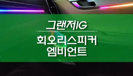 그랜저 IG 회오리스피커 무빙 엠비언트 작업 / 실내튜닝 / 용인,동탄,수원,광교