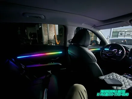 투싼 NX4 비노출 무빙 LED 엠비언트 시공 / 자동차 라이트 무드등 실내 감성 튜닝 / 현대 / 투싼 (NX4) / 용인,동탄,수원