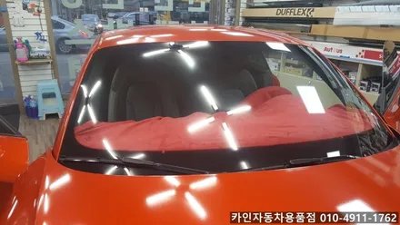 {존슨썬팅강동점} 아우디 TTS 전면 썬팅 재시공 아이나비 블랙박스 설치