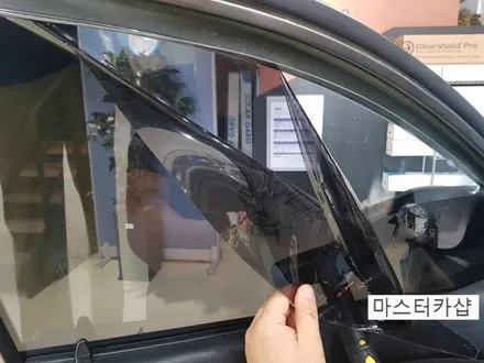 뉴 모닝 솔라가드 차콜 썬팅 부분 재시공 - 솔라가드 베스트셀링 필름 / 대전썬팅전문점 대전마스터카샵