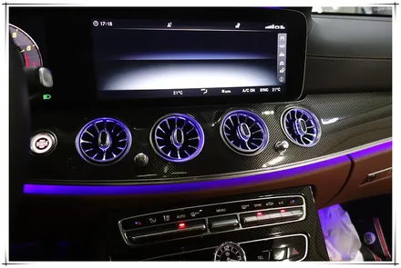 W213 벤츠 E 클래스 앰비언트 송풍구와 3D부메스터 전동 스피커