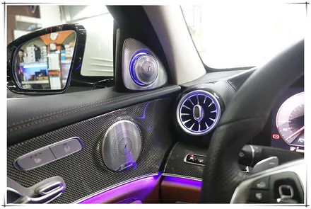 W213 벤츠 E 클래스 앰비언트 송풍구와 3D부메스터 전동 스피커
