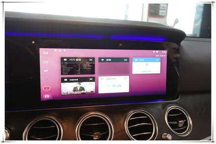 벤츠 E 클래스 E300에 가장 완벽한 화질의 안드로이드 시스템