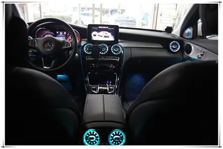 벤츠 W205 C 클래스 - 64색 앰비언트, 송풍구, 부메스터, 카플레이등