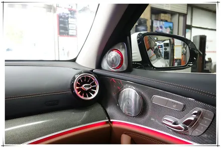 W213 벤츠 E 클래스 앰비언트 송풍구와 3D부메스터 전동 스피커