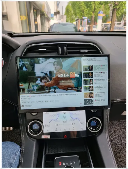 재규어 f 페이스 안드로이드 올인원과 디지털 공조기