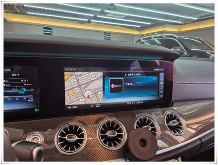 벤츠 CLS 400d 터치로 사용하는 안드로이드 시스템 카링킷