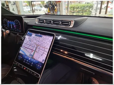 W223 벤츠 S580 튜닝 - 피아노 트림, 액티브 앰비언트 라이트
