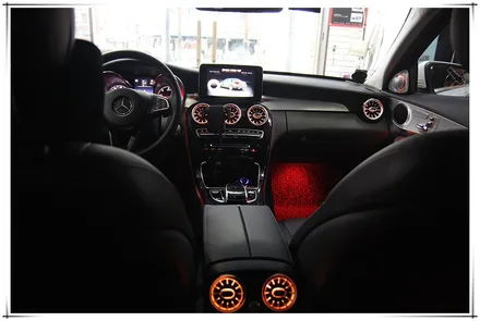 벤츠 W205 C 클래스 - 64색 앰비언트, 송풍구, 부메스터, 카플레이등
