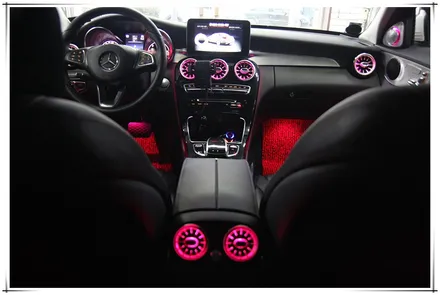 벤츠 W205 C 클래스 - 64색 앰비언트, 송풍구, 부메스터, 카플레이등