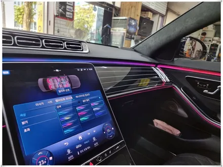 W223 벤츠 S580 튜닝 - 피아노 트림, 액티브 앰비언트 라이트