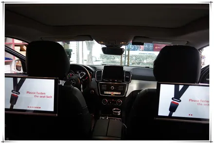 벤츠 GLE 350d - 안드로이드 방식 리어 모니터 설치, 광각 미러