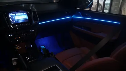 렉스턴 스포츠 칸 DMX 엠비언트 무드등으로 실내 LED튜닝하기~! / 제주