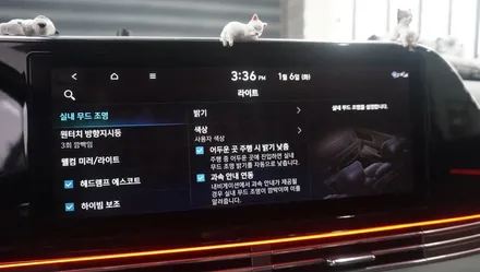 제주 더뉴그랜저 엠비언트 순정 연동으로 실내를 완성하는 무드등! / 제주