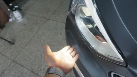 제주 싼타페DM 반사판 교체 작업.. 광도미달로 검사 불합격 차량..;; / 제주