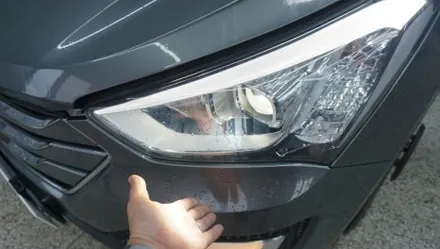 제주 싼타페DM 반사판 교체 작업.. 광도미달로 검사 불합격 차량..;; / 제주