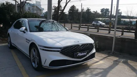 제주 신형 제네시스 G90 RS4 리어모니터 Q125 장착과 실물 둘러보기~!! / 제주