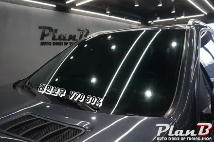 [제주 썬팅] 벤츠 GLE 350d 레인보우 v70과 셋탑네비 터치불량으로 인한 패널교체~!! / 제주
