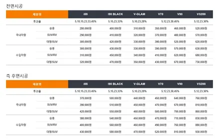 반사썬팅의 가성비 갑! 레인보우V90 썬팅농도와 시공가격표! / 안양,과천,광명,의왕