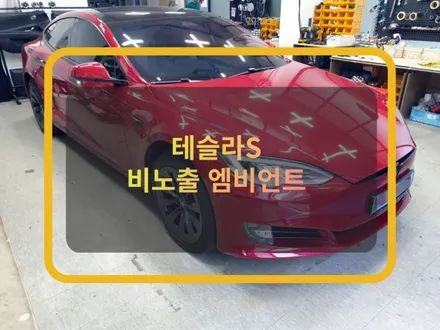 엠비언트 라이트 시공으로 감성업! 테슬라S 비노출 무빙 엠비언트 무드등 / 화성, 수원, 동탄