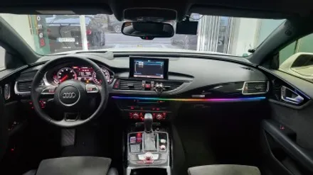 아우디 a7 자동차 엠비언트 라이트 간단 실내 튜닝. / 화성, 수원, 동탄