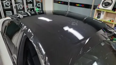 bmw 530d 루프스킨/사이드미러+스포일러 포인트랩핑과 헤드라이트 스모그 ppf필름. / 화성, 수원, 동탄