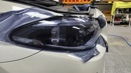 bmw 530d 루프스킨/사이드미러+스포일러 포인트랩핑과 헤드라이트 스모그 ppf필름. / 화성, 수원, 동탄