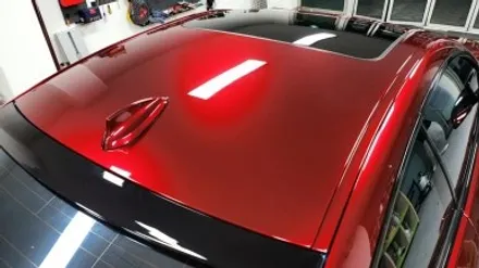 bmw f32 4시리즈 차량 랩핑 비용:) 드래곤 블러드 레드 pet 고광택 전체랩핑+스모그 ppf필름. / 화성, 수원, 동탄
