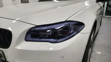 bmw 530d 루프스킨/사이드미러+스포일러 포인트랩핑과 헤드라이트 스모그 ppf필름. / 화성, 수원, 동탄