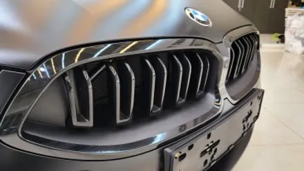 bmw 8시리즈 그란쿠페 m850i 매트 블랙 동탄 전체랩핑 + 크롬죽이기 시공. / 화성, 수원, 동탄