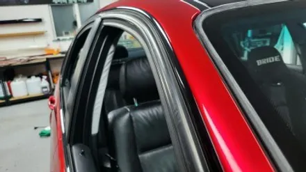 자동차 랩핑 가격:) bmw e46 올드카 클래식카 에이버리 고광택 캔디 레드 전체랩핑,크롬죽이기,스모그ppf필름. / 화성, 수원, 동탄