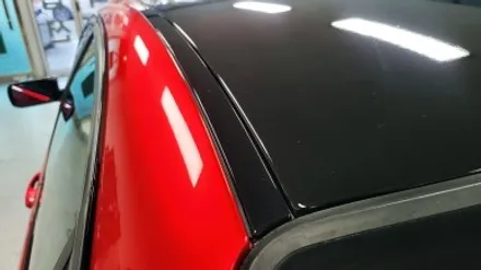 자동차 랩핑 가격:) bmw e46 올드카 클래식카 에이버리 고광택 캔디 레드 전체랩핑,크롬죽이기,스모그ppf필름. / 화성, 수원, 동탄