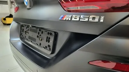 bmw 8시리즈 그란쿠페 m850i 매트 블랙 동탄 전체랩핑 + 크롬죽이기 시공. / 화성, 수원, 동탄