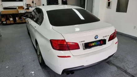 bmw 530d 루프스킨/사이드미러+스포일러 포인트랩핑과 헤드라이트 스모그 ppf필름. / 화성, 수원, 동탄