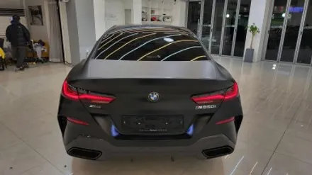 bmw 8시리즈 그란쿠페 m850i 매트 블랙 동탄 전체랩핑 + 크롬죽이기 시공. / 화성, 수원, 동탄