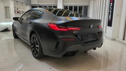 bmw 8시리즈 그란쿠페 m850i 매트 블랙 동탄 전체랩핑 + 크롬죽이기 시공. / 화성, 수원, 동탄