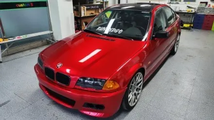 자동차 랩핑 가격:) bmw e46 올드카 클래식카 에이버리 고광택 캔디 레드 전체랩핑,크롬죽이기,스모그ppf필름. / 화성, 수원, 동탄