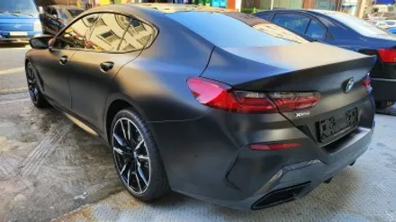 bmw 8시리즈 그란쿠페 m850i 매트 블랙 동탄 전체랩핑 + 크롬죽이기 시공. / 화성, 수원, 동탄
