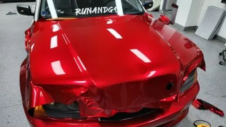 자동차 랩핑 가격:) bmw e46 올드카 클래식카 에이버리 고광택 캔디 레드 전체랩핑,크롬죽이기,스모그ppf필름. / 화성, 수원, 동탄
