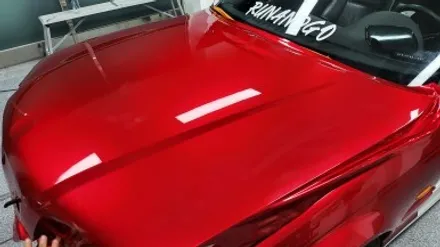자동차 랩핑 가격:) bmw e46 올드카 클래식카 에이버리 고광택 캔디 레드 전체랩핑,크롬죽이기,스모그ppf필름. / 화성, 수원, 동탄