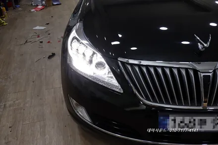 ( 송파)에쿠스 마지막모델 순정모니터에 안드로이드카블릿 매립하기