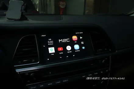 아슬란차량 순정모니터에 안드로이드 m2c카블릿 셋탑박스시공하기