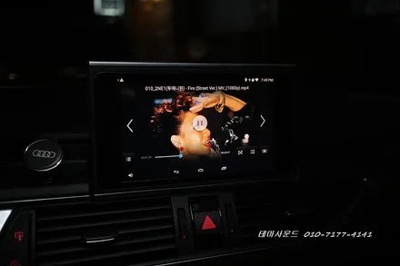 (송파) 아우디a6차량 안드로이드박스 m2c200a카블릿 매립하기