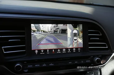 (송파)더뉴아반테차량 순정모니터에 3d어라운드뷰 매립하기