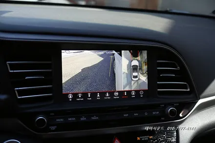 (송파)더뉴아반테차량 순정모니터에 3d어라운드뷰 매립하기