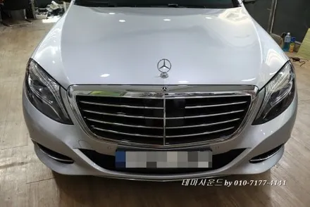 ( 송파) 벤츠s클래스 w222모델 순정모니터에 국산 안드로이드카블릿매립하기