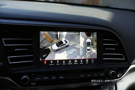 (송파)더뉴아반테차량 순정모니터에 3d어라운드뷰 매립하기