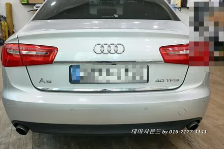 ( 송파)아우디a6차량 순정모니터에 아틀란5네비매립과 3d어라운드뷰 작업하기