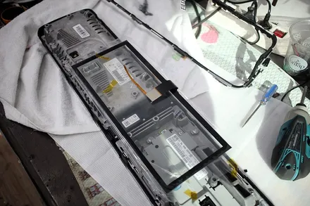 벤츠s350차량  순정화면 12.3인치모니터에 안드로이드 카블릿매립