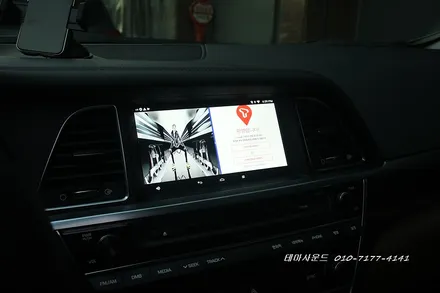 아슬란차량 순정모니터에 안드로이드 m2c카블릿 셋탑박스시공하기